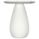 Mesa auxiliar Perth de 20 pulgadas con tablero en forma de nube, color blanco roto