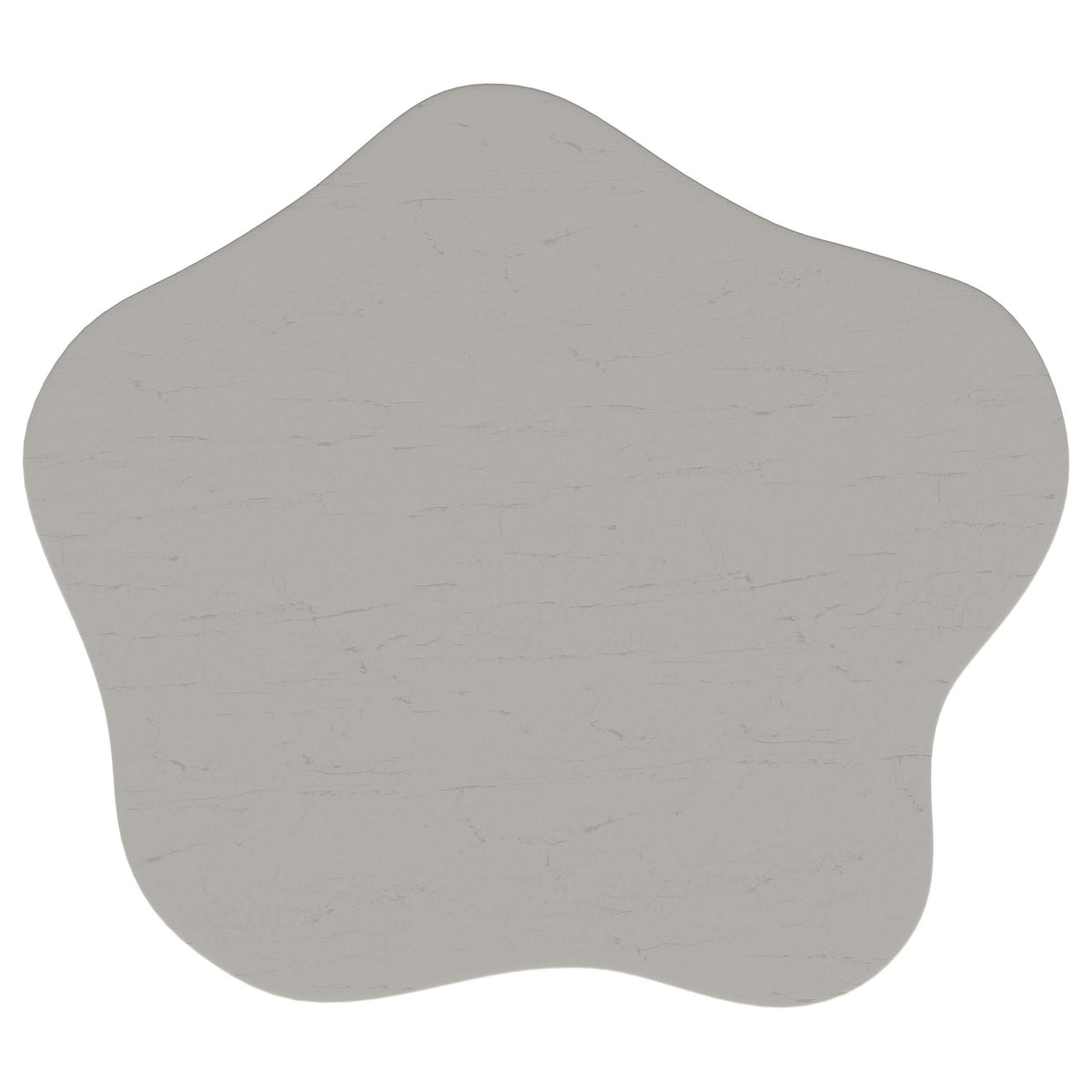 Mesa auxiliar Perth de 20 pulgadas con tablero en forma de nube, color blanco roto