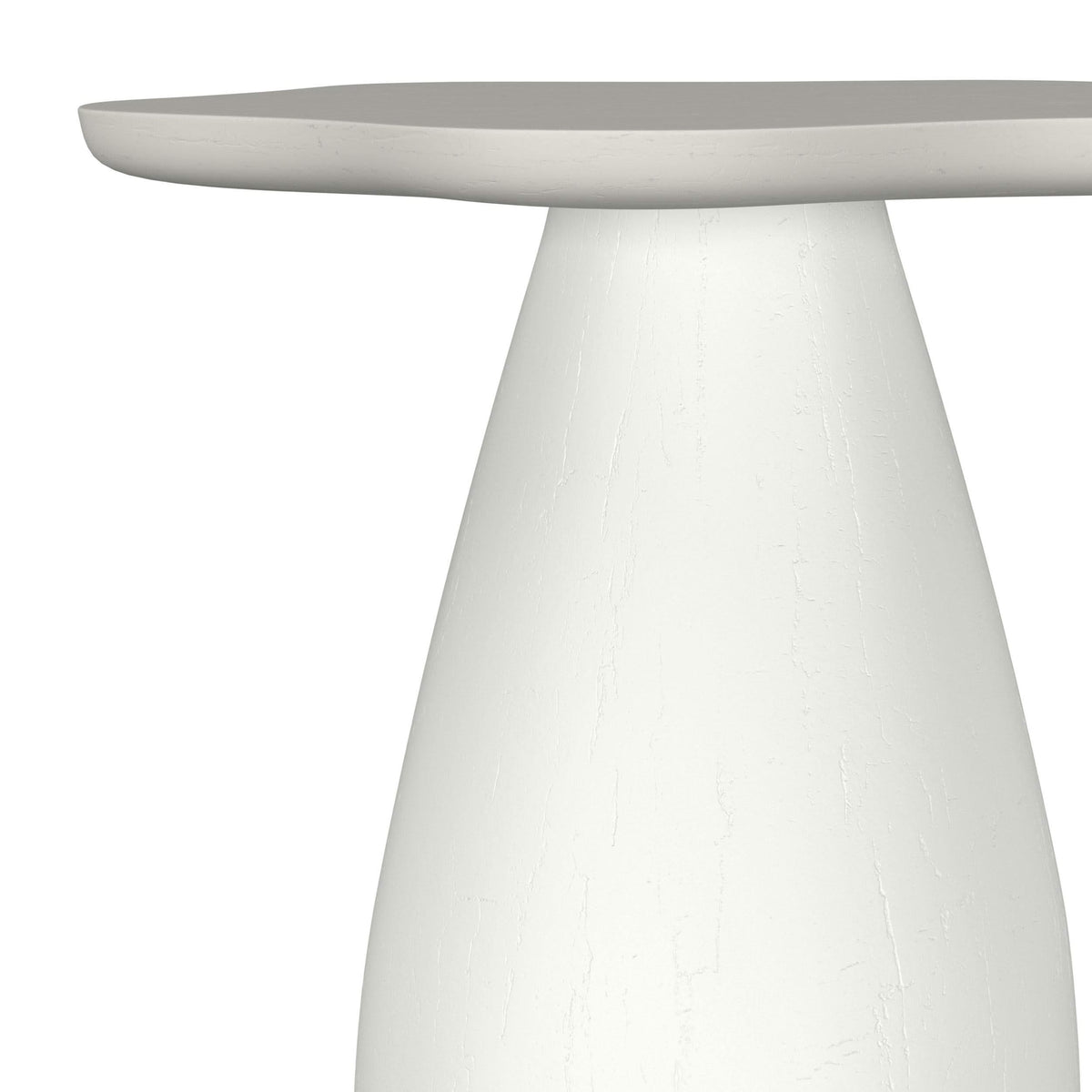 Mesa auxiliar Perth de 20 pulgadas con tablero en forma de nube, color blanco roto
