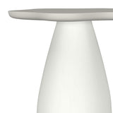 Mesa auxiliar Perth de 20 pulgadas con tablero en forma de nube, color blanco roto
