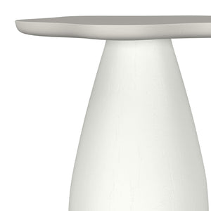 Mesa auxiliar Perth de 20 pulgadas con tablero en forma de nube, color blanco roto