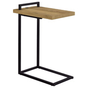 Maxwell C-shaped Side Table USB Charging Golden Oak