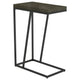 Sergio Engineered Wood C-Shaped Sofa Side Table Rustic Grey