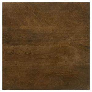 Mesa auxiliar decorativa con tapa de madera cuadrada Heitor, color marrón oscuro