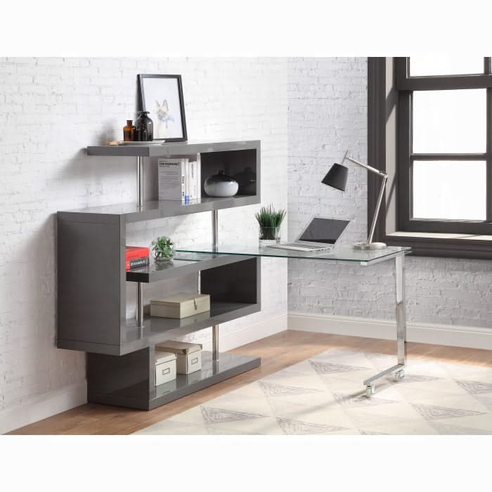 Buck II Writing Desk W/Bookshelf