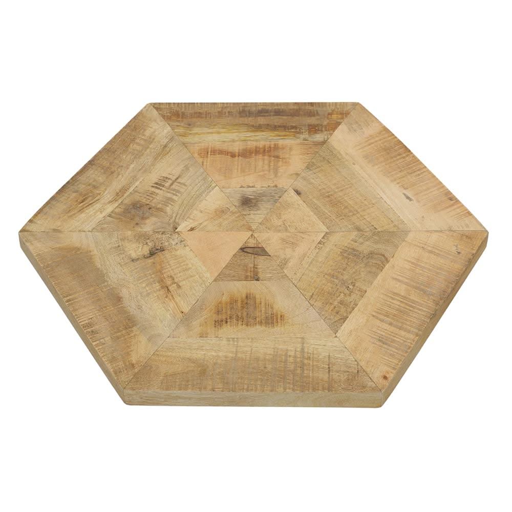 Mesas nido hexagonales Adger de 2 piezas en color natural y negro