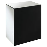 Mesa auxiliar con espejo y 1 cajón Coquette, color plateado