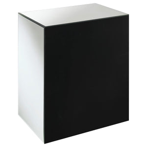 Mesa auxiliar con espejo y 1 cajón Coquette, color plateado