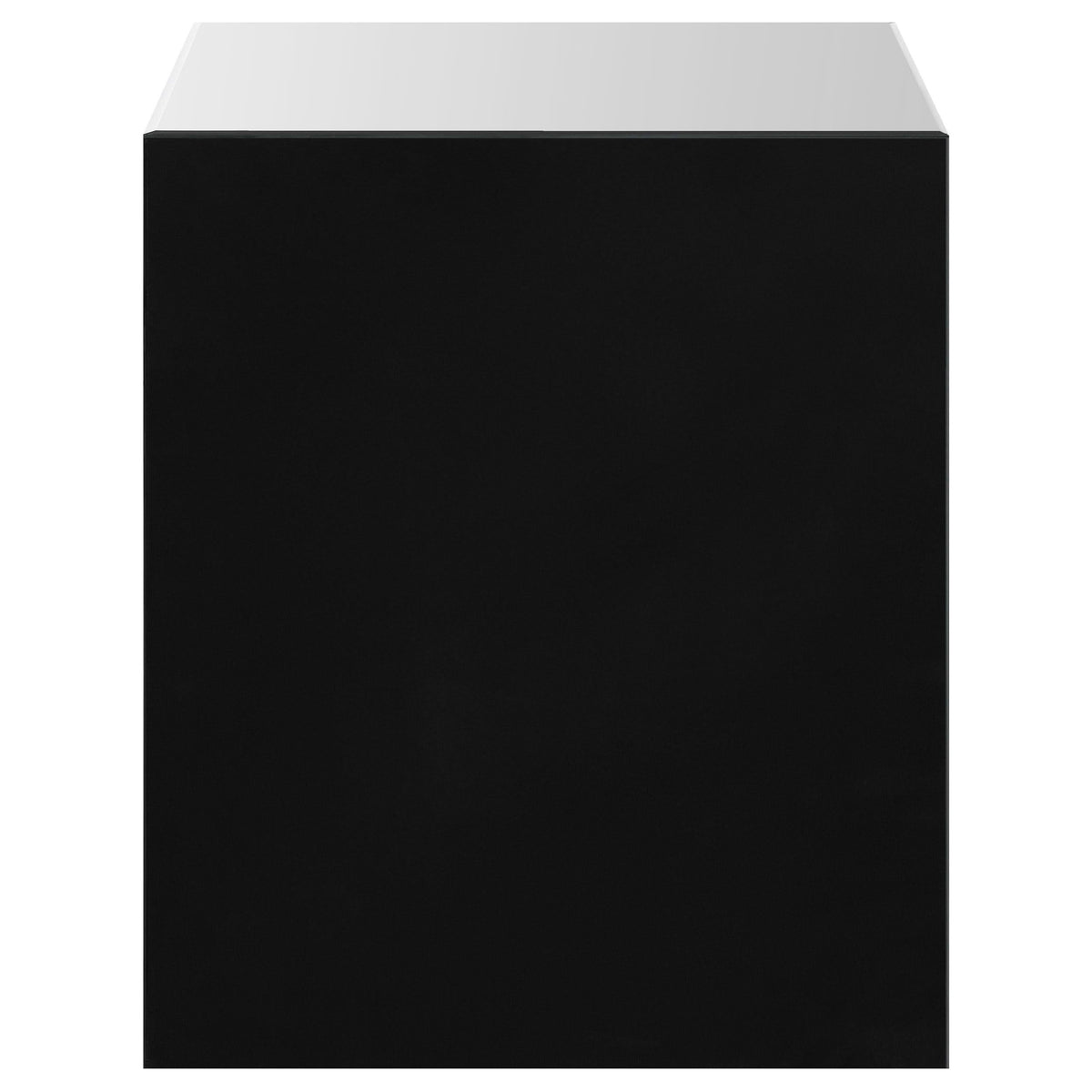 Mesa auxiliar con espejo y 1 cajón Coquette, color plateado