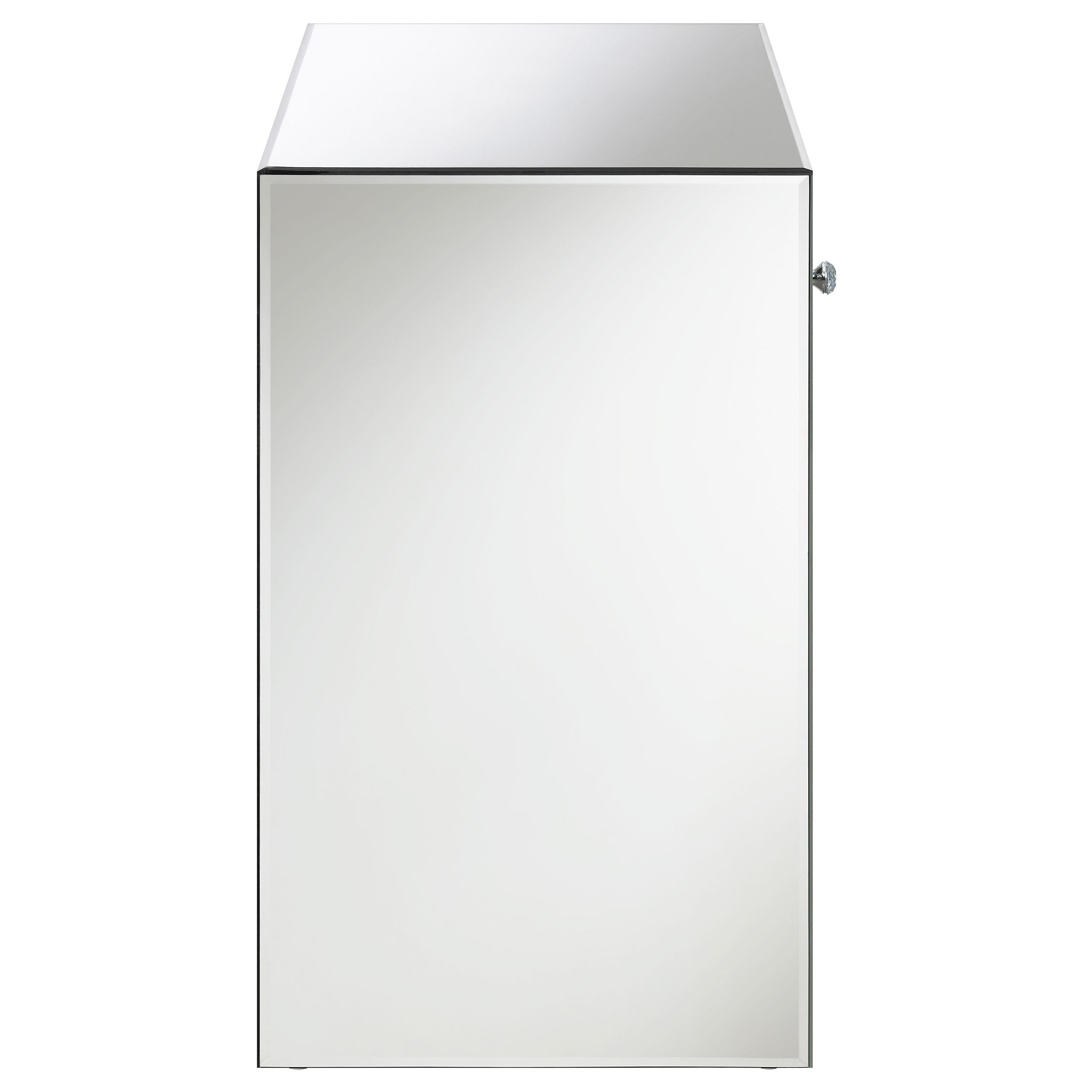 Coquette 1-drawer Mirrored Accent Side Table Silver