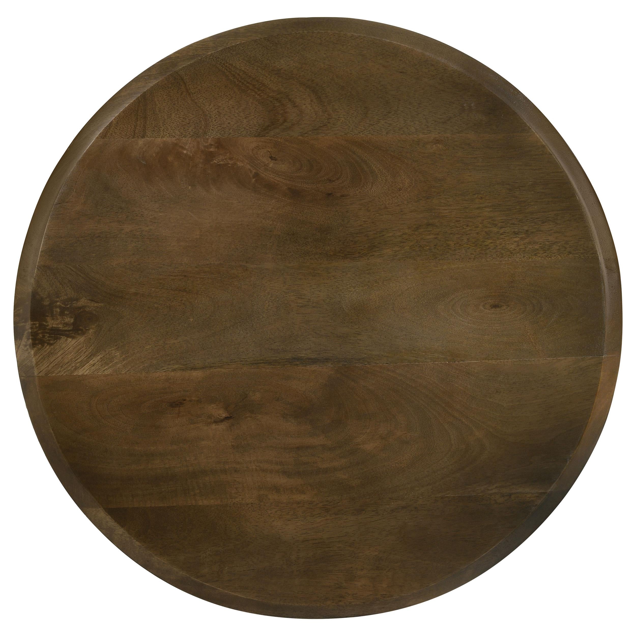 Deja 3-piece Round Nesting Table Set Natural and Gunmetal