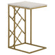 Angeliki Marble Top C-Shape Sofa Side Table Antique Gold