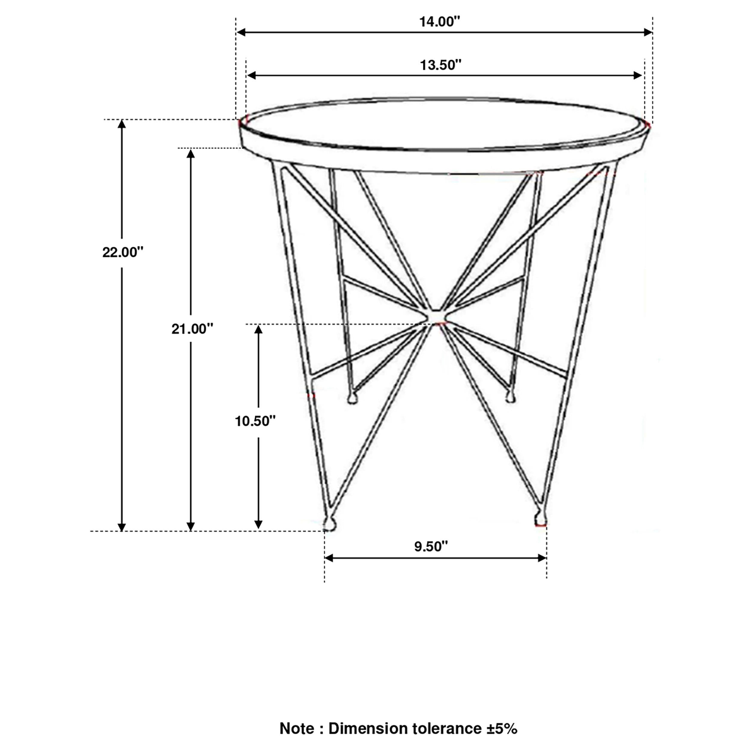 Eliska Round Green Marble Top Accent Side Table Antique Gold