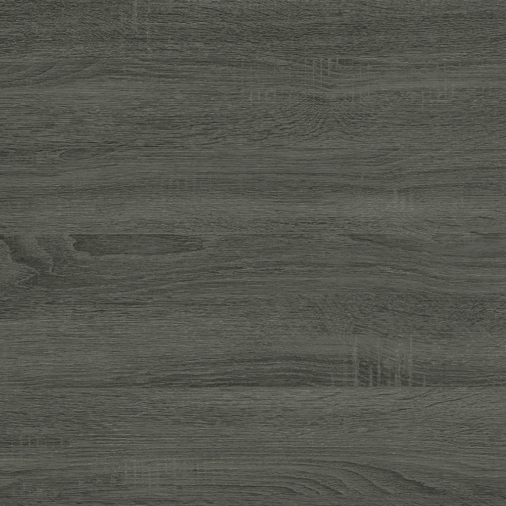 Mesa auxiliar rectangular Dani en forma de C, color gris desgastado