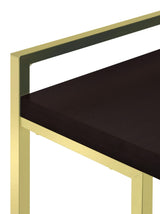 Mesa auxiliar rectangular Dani en forma de C, color capuchino