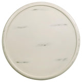 Mesa auxiliar redonda de madera de mango Krish de 18 pulgadas, lavada en blanco
