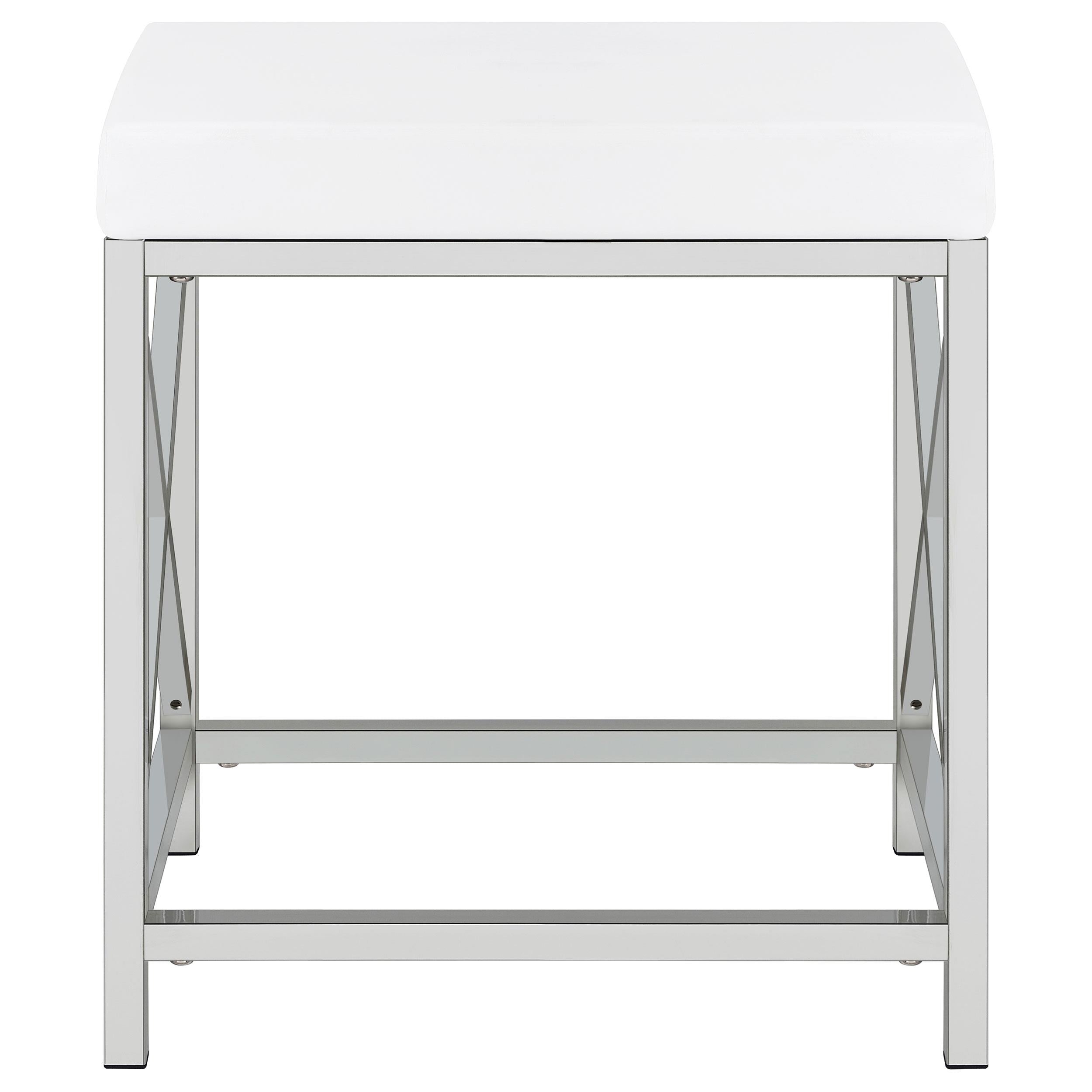 Eliza Vanity Set with Lighting & Stool White and Chrome