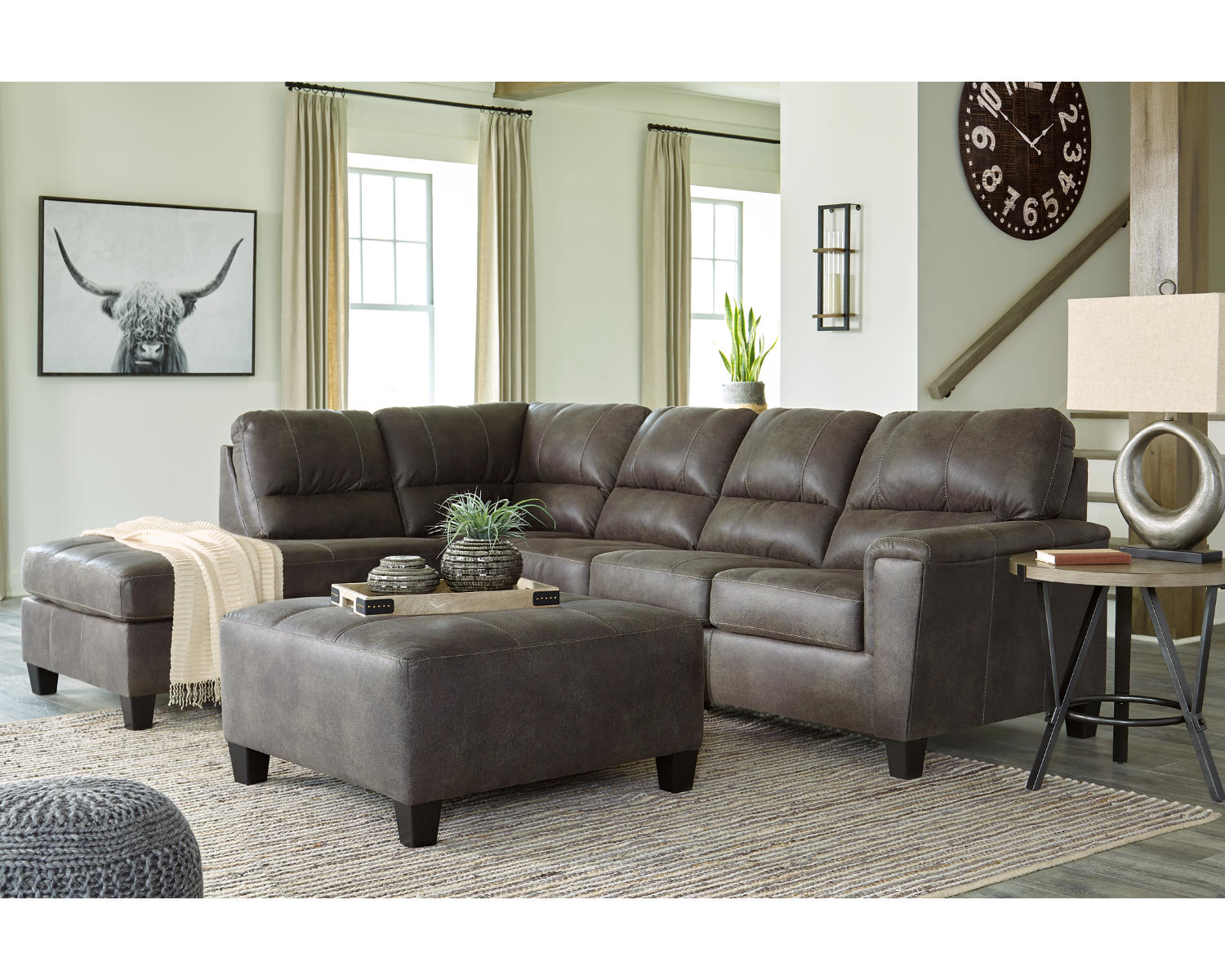 Navi 2-Piece Sectional with Ottoman