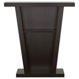Mesa consola Evanna de madera de ingeniería con 2 estantes Cappuccino
