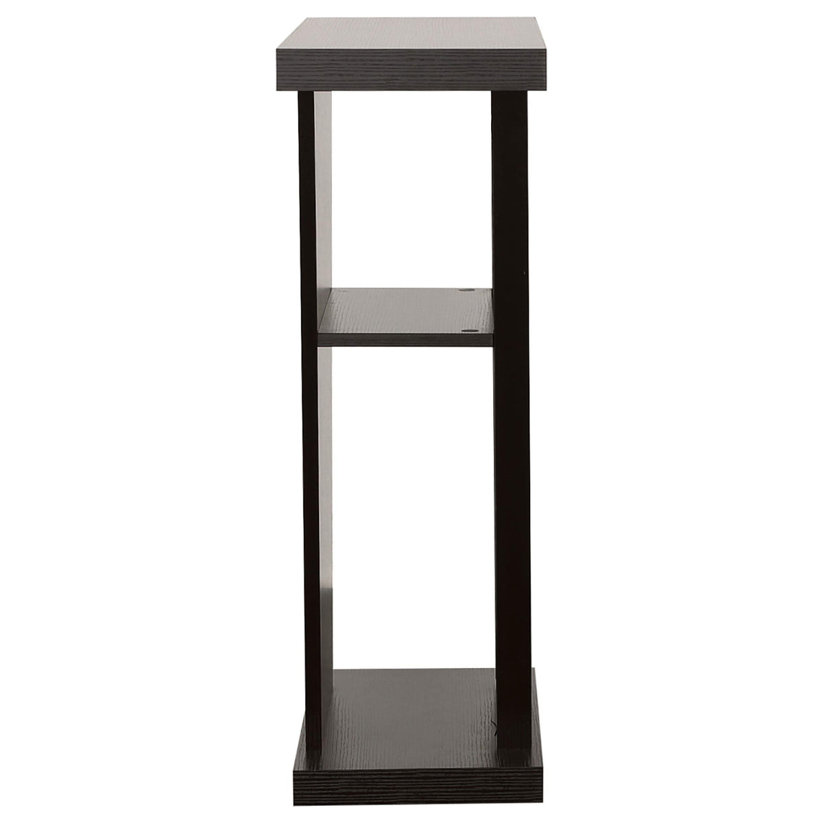 Mesa consola Evanna de madera de ingeniería con 2 estantes Cappuccino