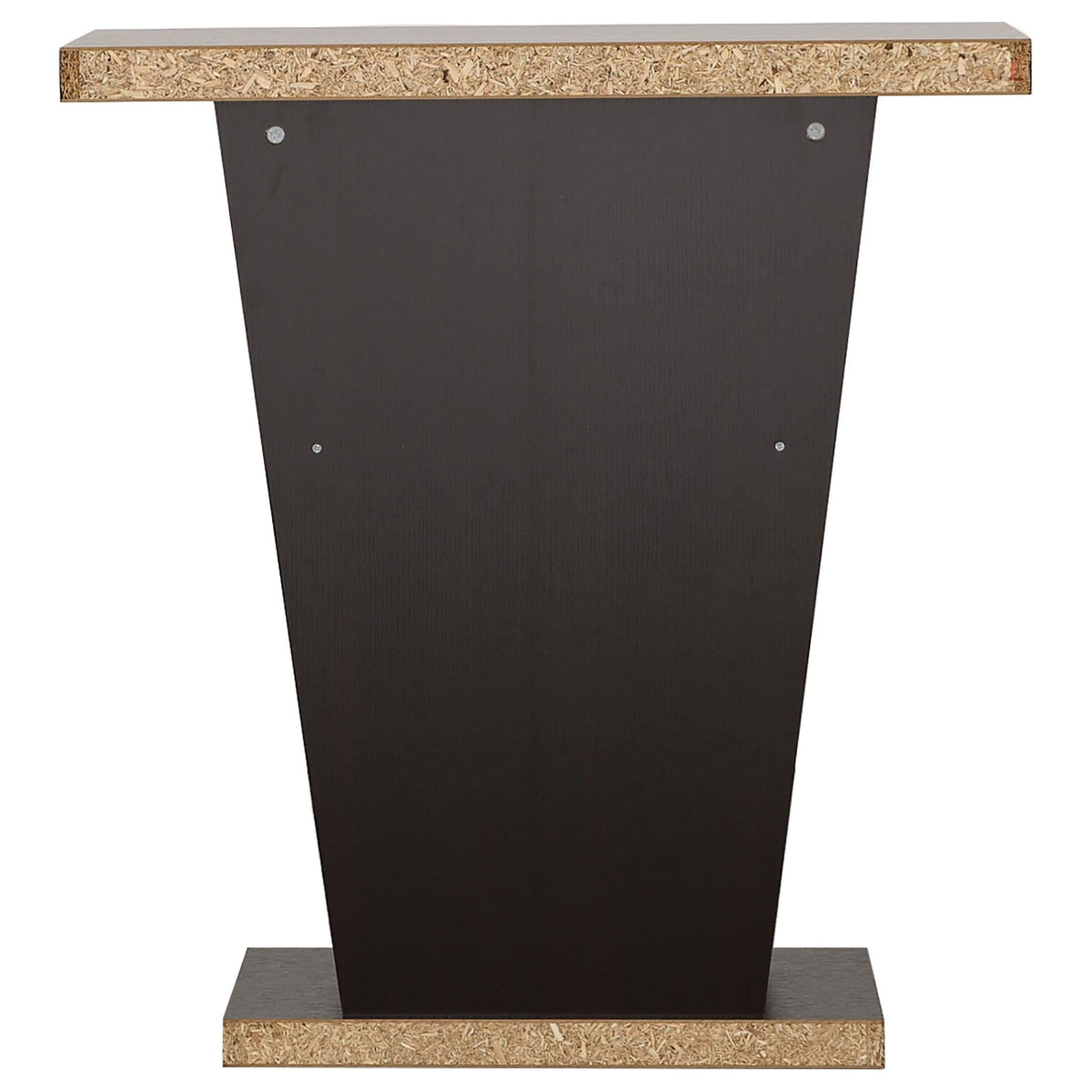 Mesa consola Evanna de madera de ingeniería con 2 estantes Cappuccino
