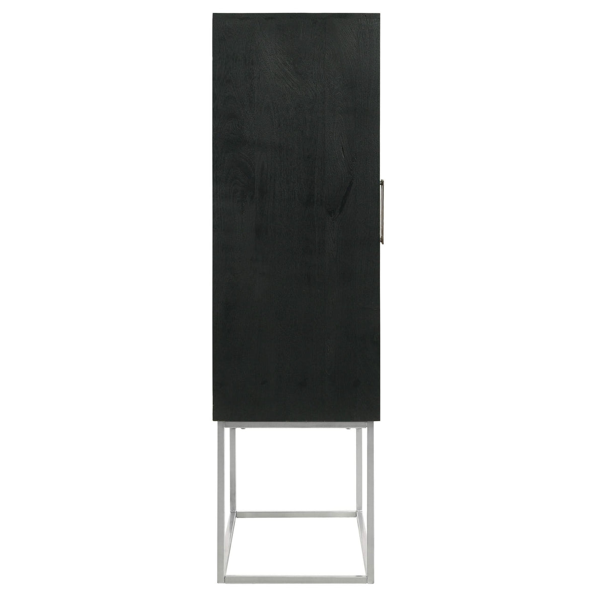 Gabinete de bar para el hogar Borman de 2 puertas para almacenar vinos en nogal y negro