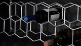 Gabinete de bar para el hogar Borman de 2 puertas para almacenar vinos en nogal y negro