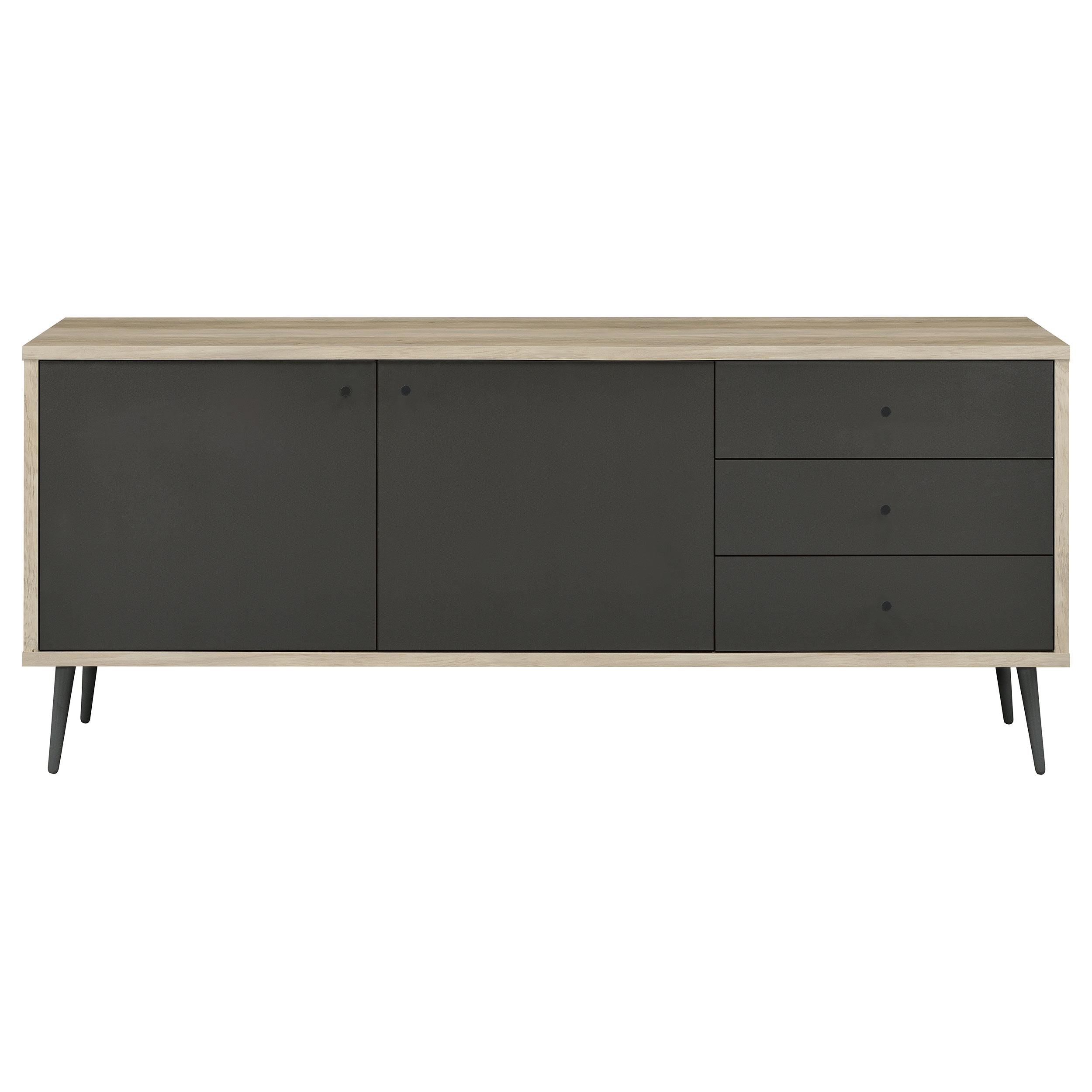 Maeve 2-door Engineered Wood Cabinet Antique Pine and Grey