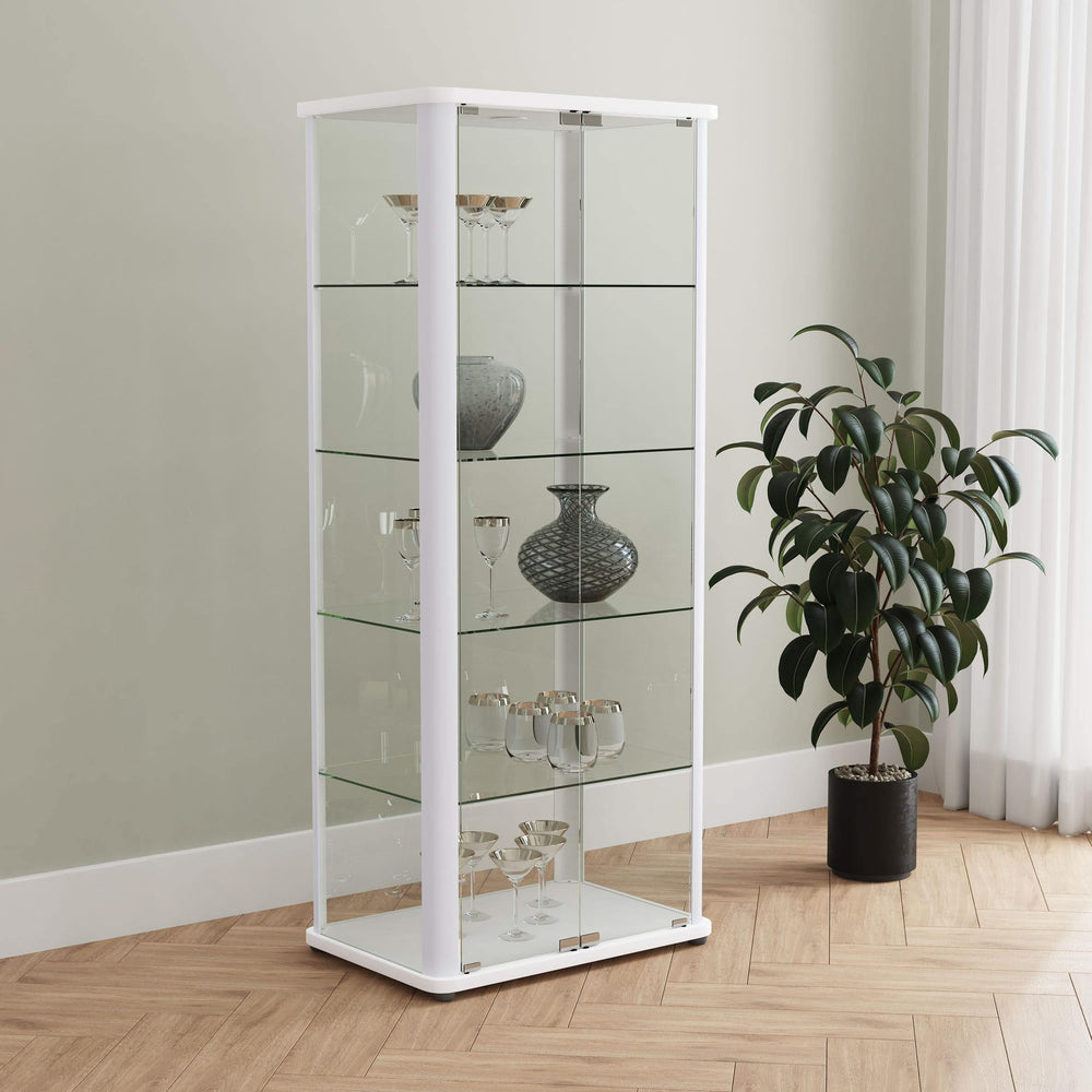 Vitrina Aero de 5 estantes con iluminación LED blanca