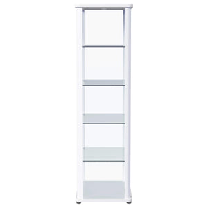 Vitrina Aero de 5 estantes con iluminación LED blanca