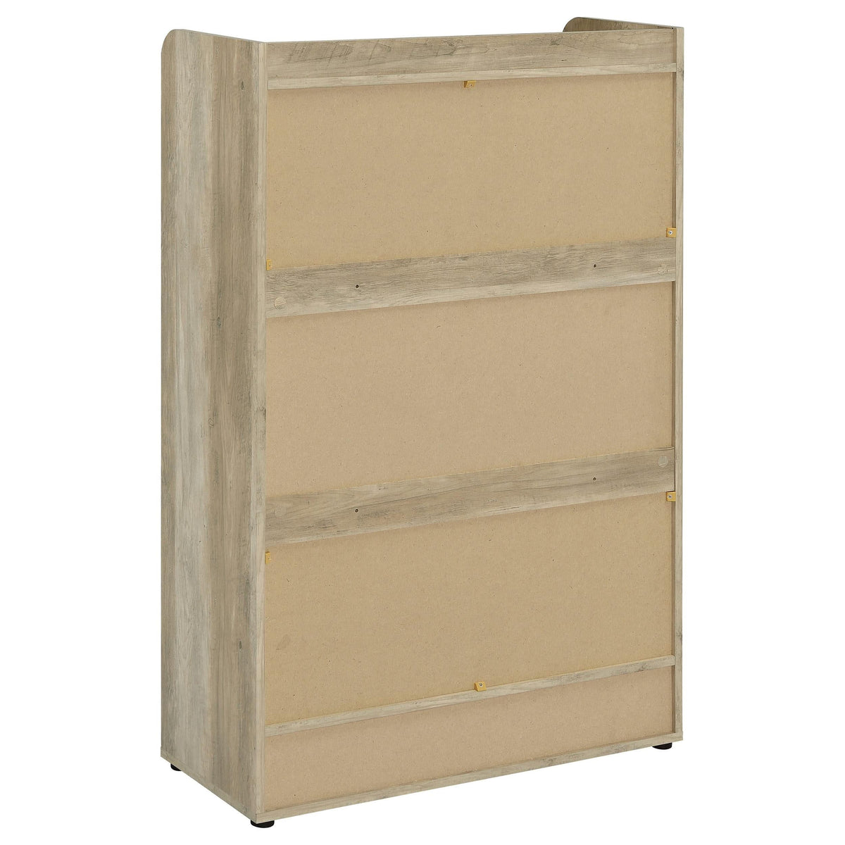 Zapatero Denia de 3 niveles de madera de ingeniería, blanco