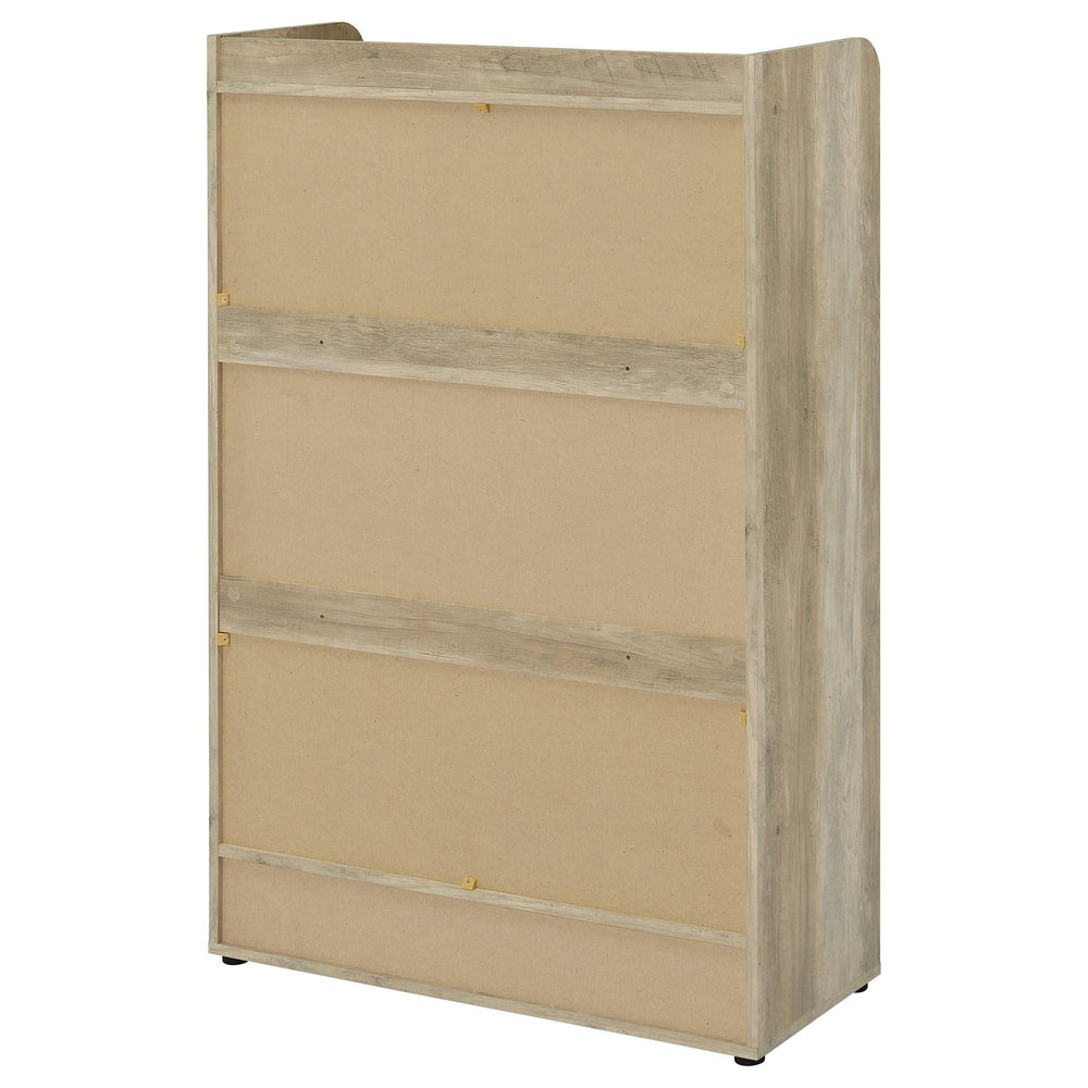 Zapatero Denia de 3 niveles de madera de ingeniería, blanco