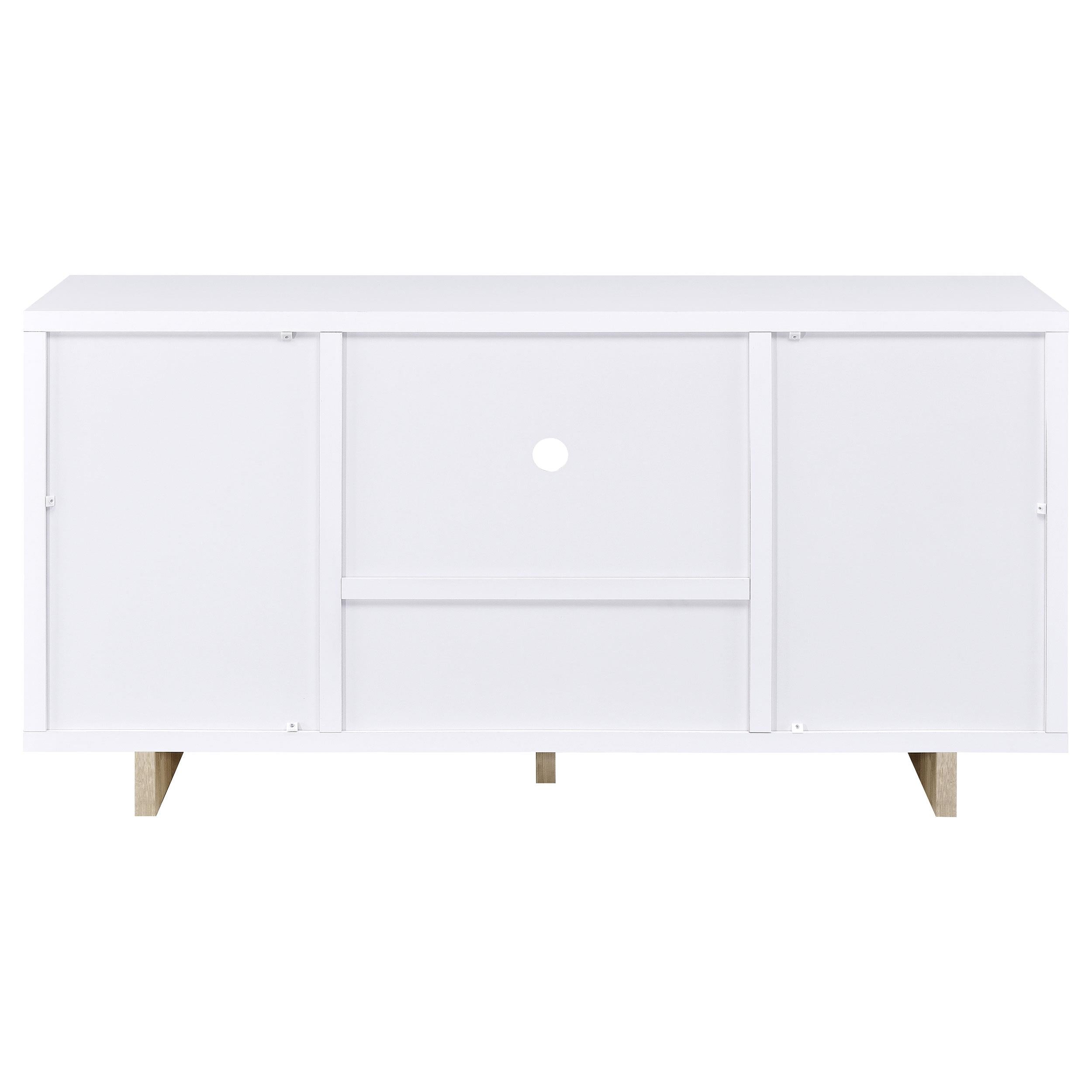 Dalton 2-door Storage Cabinet White and Distressed Pine