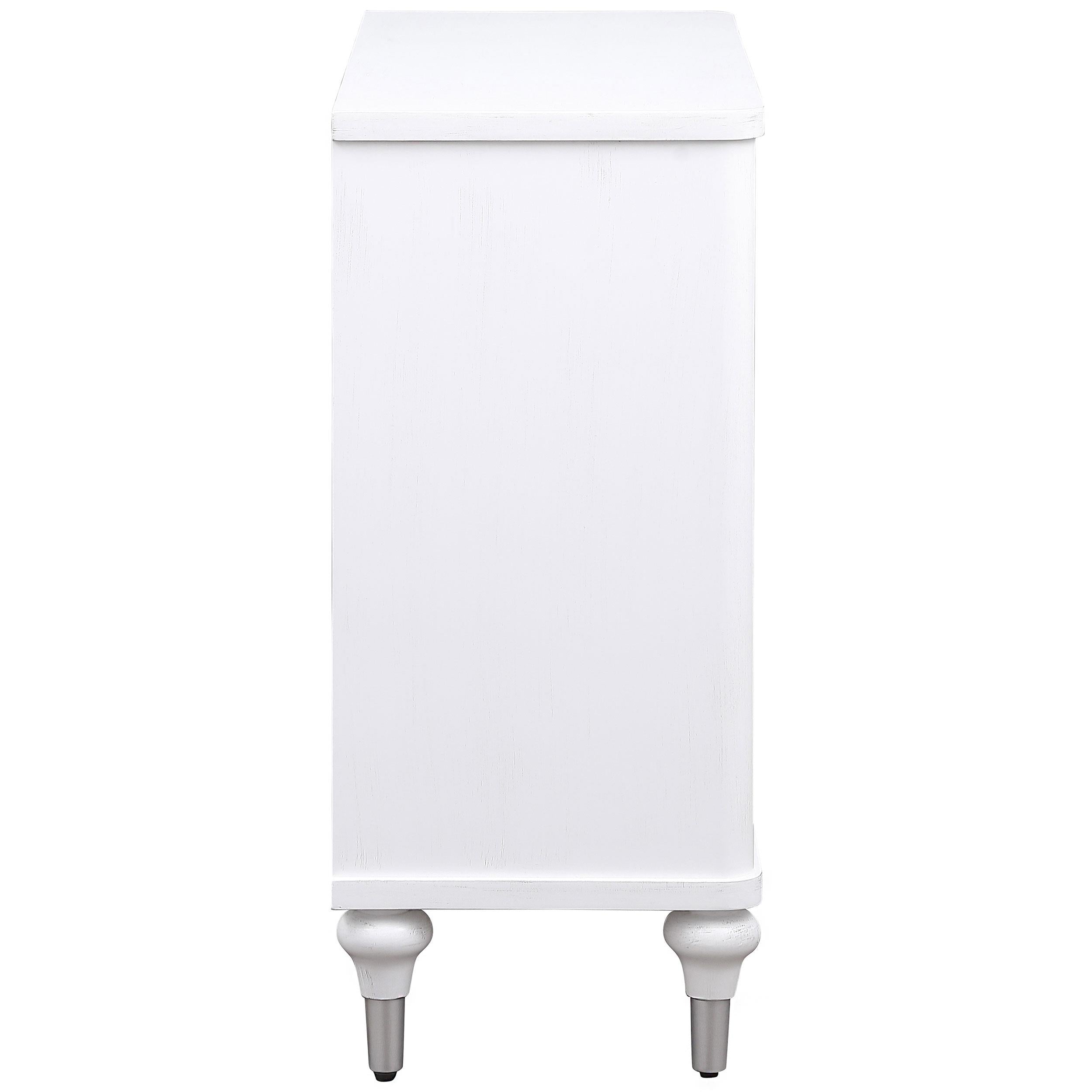 Cardella 2-door Mandala Accent Cabinet Distressed White