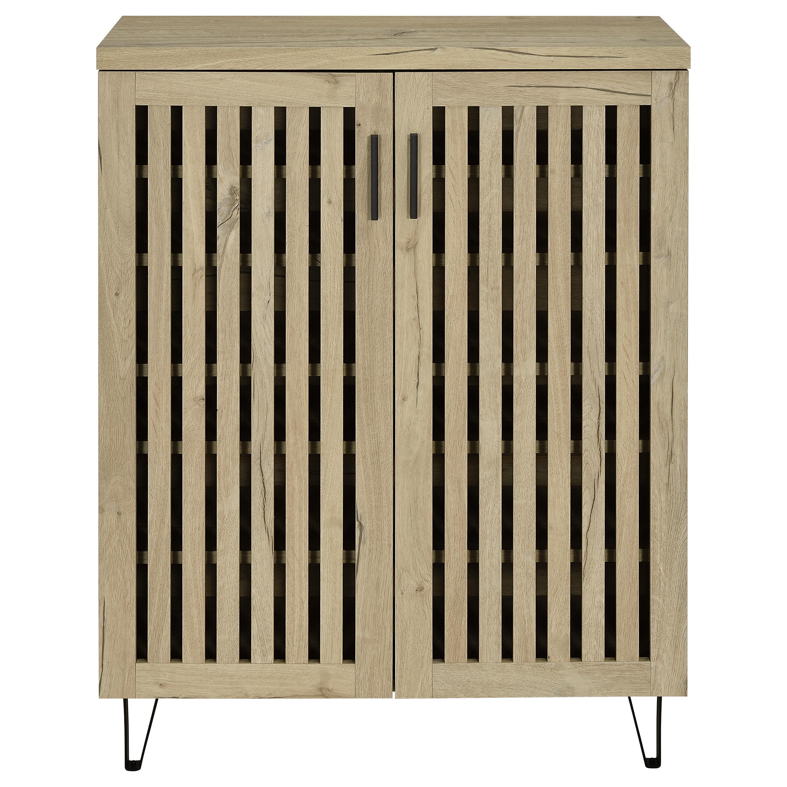 Brixton 2-door Entryway Shoe Storage Cabinets White Oak