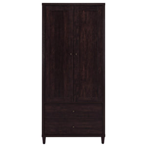 Wadeline 2-door Tall Accent Storage Cabinet Rustic Tobacco