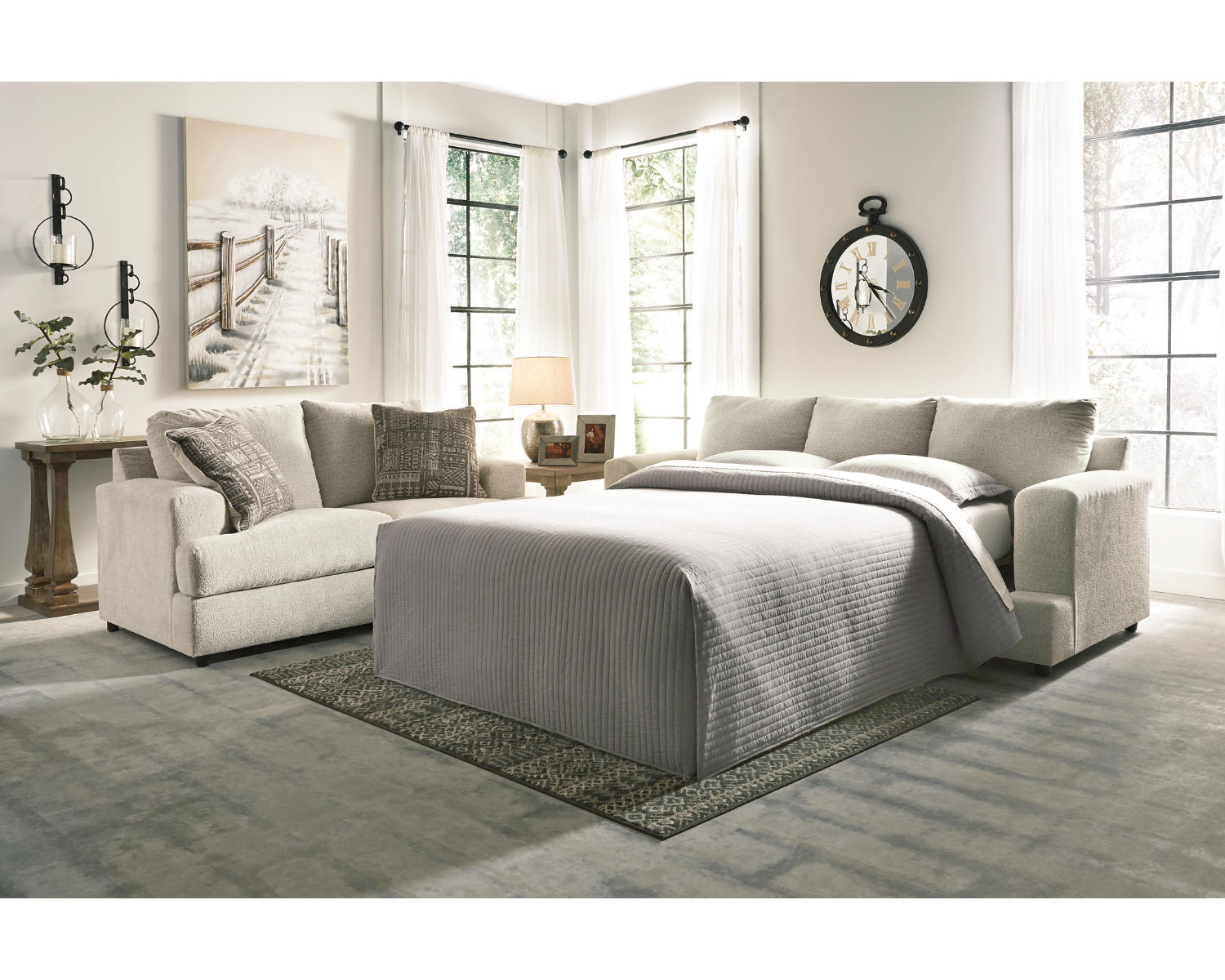 Soletren Queen Sofa Sleeper and Loveseat