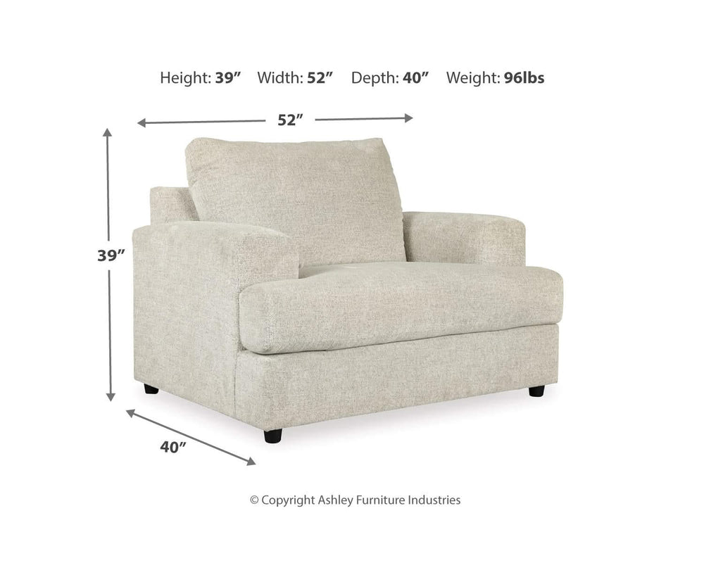 Sofá, loveseat, sillón extragrande y otomana Soletren