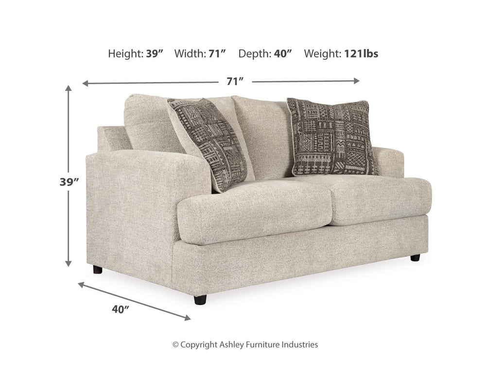 Sofá, loveseat, sillón extragrande y otomana Soletren