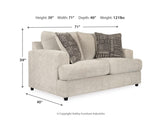 Sofá, loveseat, sillón extragrande y otomana Soletren