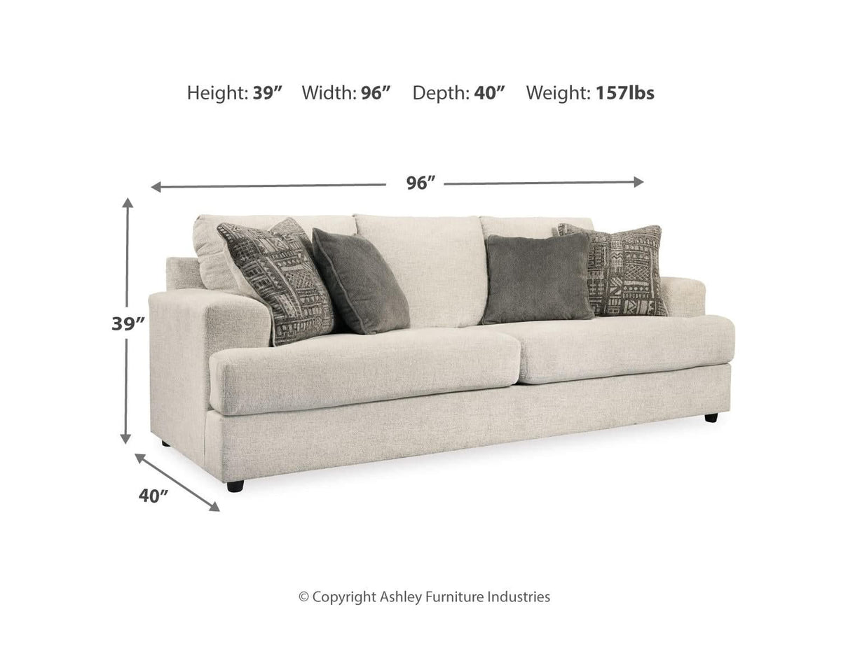 Sofá, loveseat, sillón extragrande y otomana Soletren