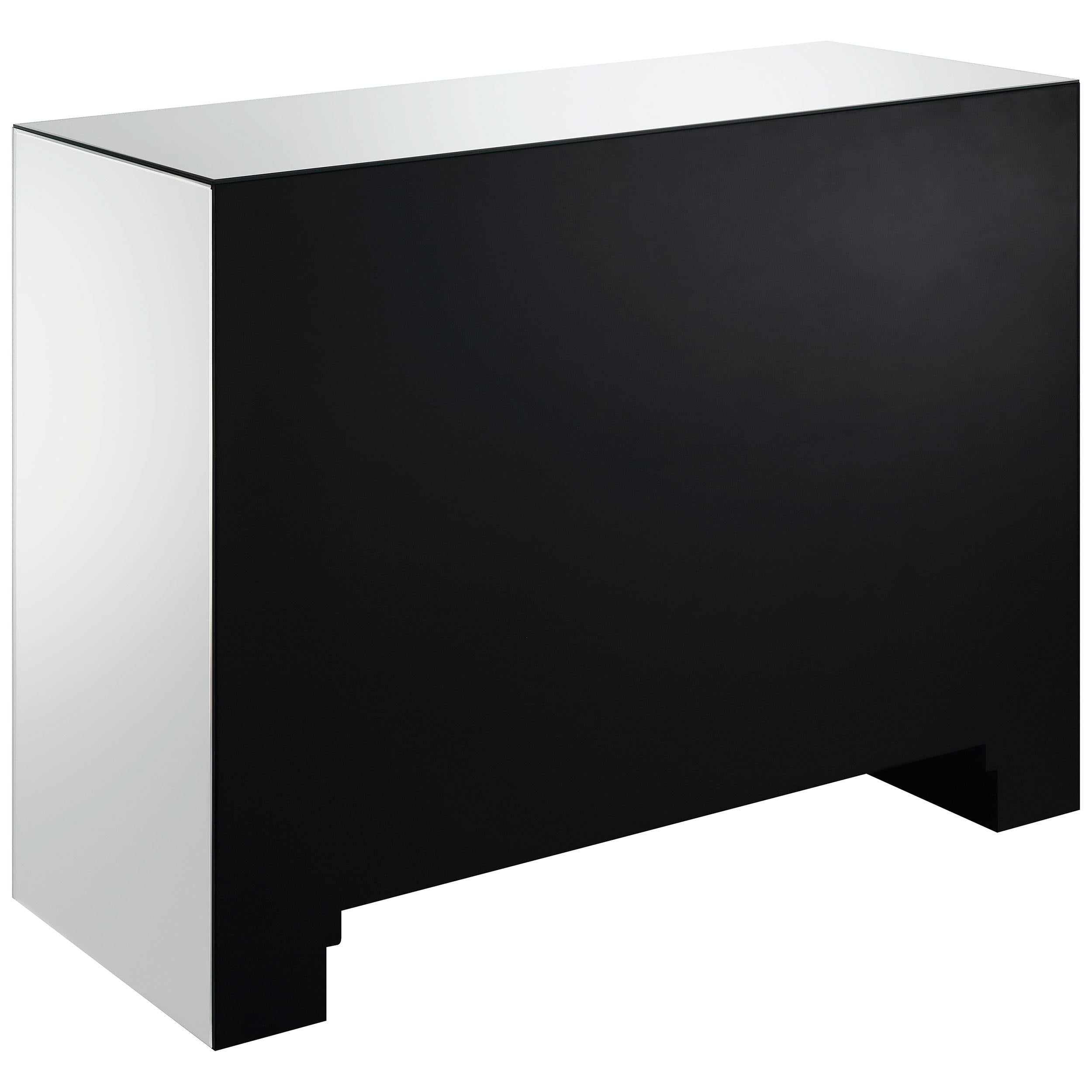 Maya 2-drawer Mirrored Storage Accent Cabinet Silver