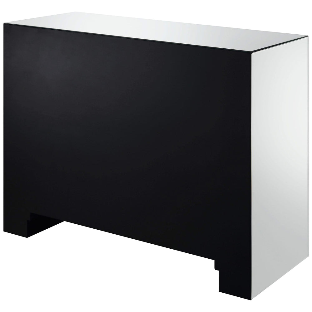 Maya 2-drawer Mirrored Storage Accent Cabinet Silver
