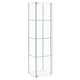 Bellatrix 4-shelf Clear Glass Curio Cabinet White