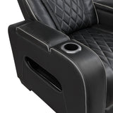 Fairway Collection Power Reclining Chair with Power Headrest, Cup holders and Storage Arms(Top and Side), Charging Ports and LED lighting