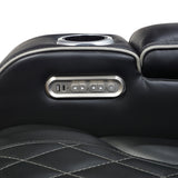 Fairway Collection Power Double Reclining Love Seat with Center Console, Power Headrests, Storage Arms(Top and Side), Cup holders, Charging Ports and LED lighting