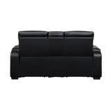 Fairway Collection Power Double Reclining Love Seat with Center Console, Power Headrests, Storage Arms(Top and Side), Cup holders, Charging Ports and LED lighting