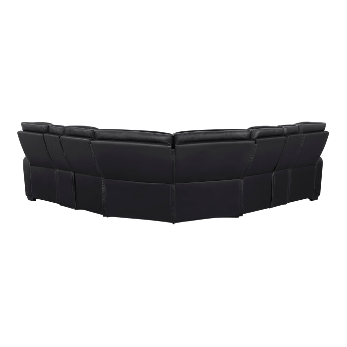Fairway Collection 3-Piece Power Reclining Sectional with Consoles, Power Headrests, Storage Arms(Top and Side), Cup holders, Charging Ports, Wireless speakers and LED lighting