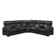 Fairway Collection 3-Piece Power Reclining Sectional with Consoles, Power Headrests, Storage Arms(Top and Side), Cup holders, Charging Ports, Wireless speakers and LED lighting