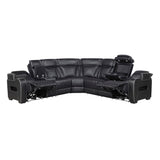 Fairway Collection 3-Piece Power Reclining Sectional with Left Side Console, Drop-Down Cup Holders, Power Headrests, Storage Arms(Top and Side), Cup holders, Reading Lights, Charging Ports, Wireless speakers, Two Wireless Chargers, and LED lighting